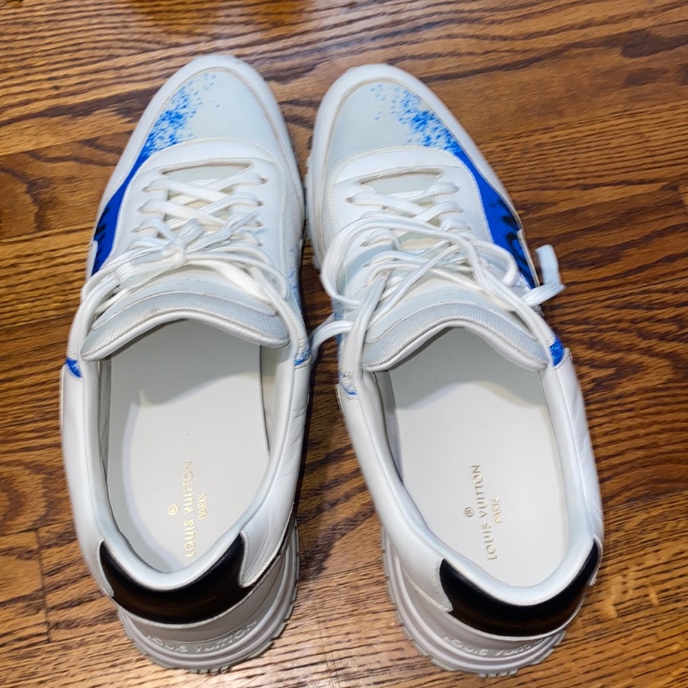 Louis Vuitton white and blue sneakers - Picture 6 of 8
